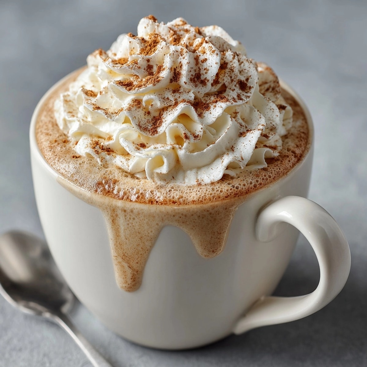 Homemade Pumpkin Spice White Hot Chocolate recipe, steamy and fragrant, evokes cozy holiday gatherings.