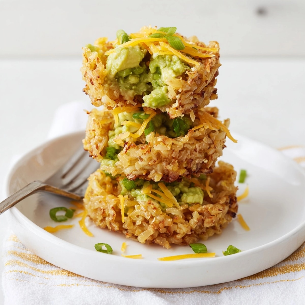 Delicious homemade Avocado Cheddar Rice Cakes recipe, a flavorful bite for brunch.