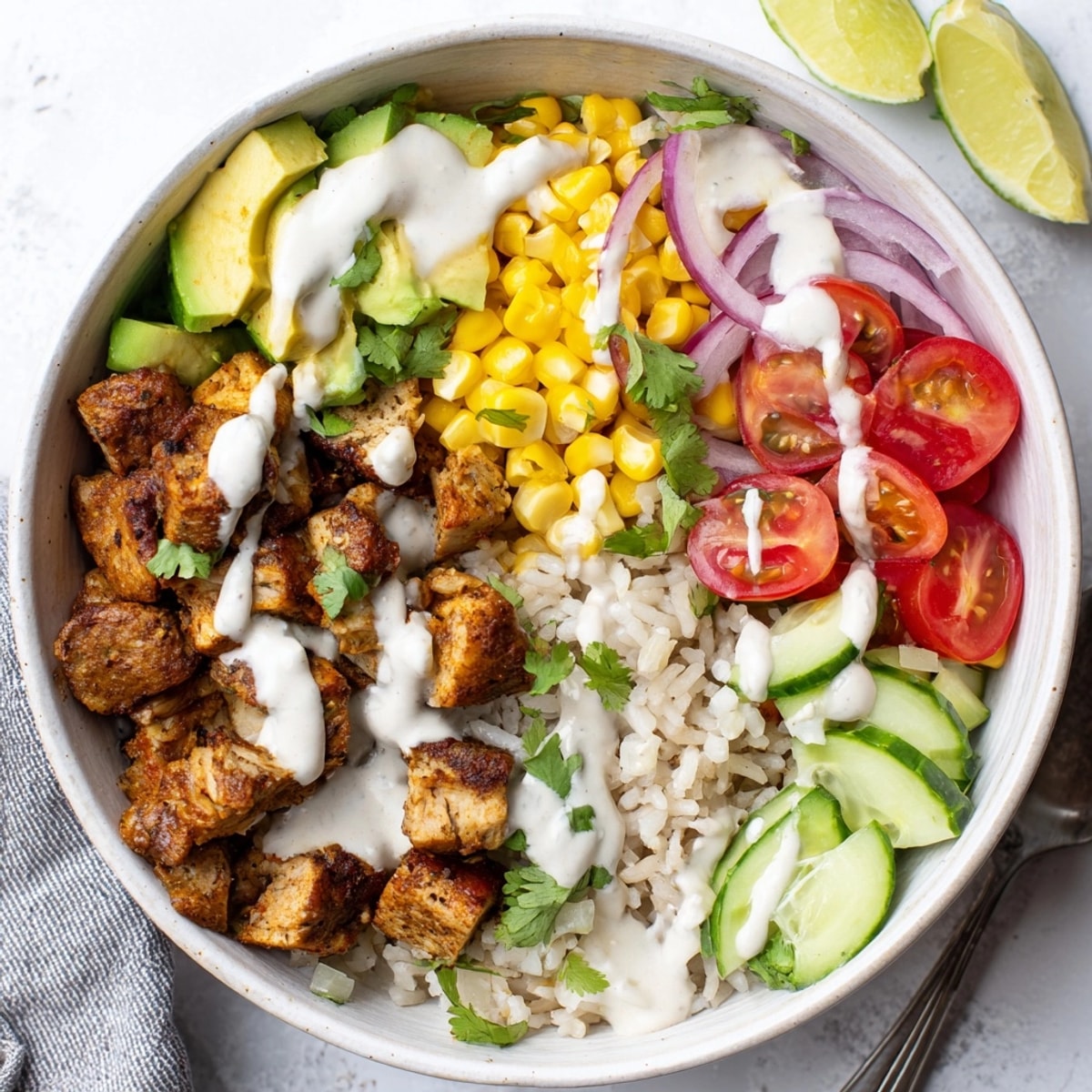 Homemade Cajun Chicken Ranch Rice Bowls: simple ingredients, bold flavors, perfect weeknight meal.