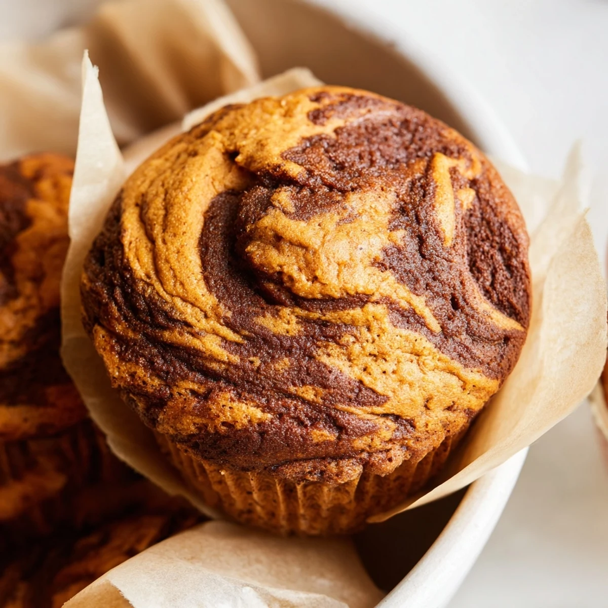 Gingerbread Pumpkin Muffin Swirls