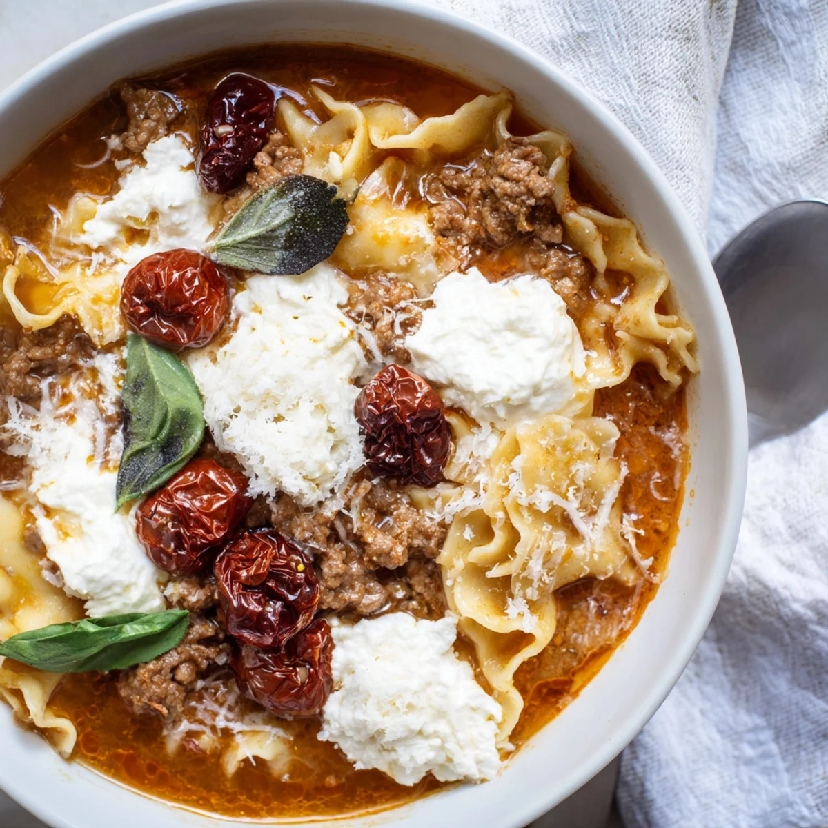 Lasagne Soup Roasted Cranberries