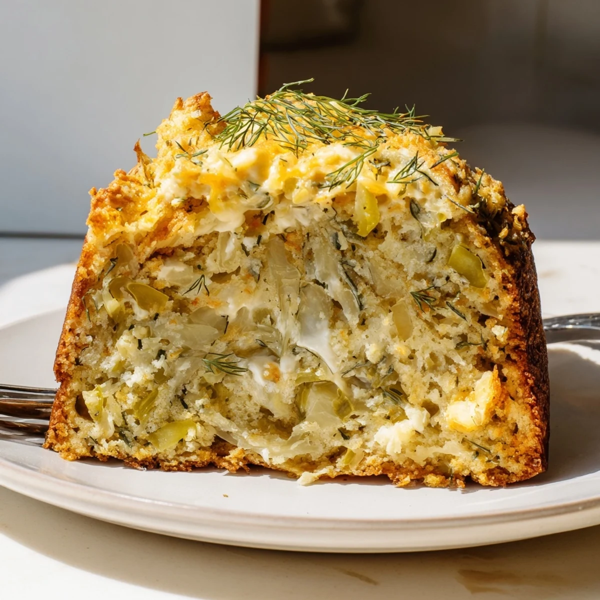 Tangy and spicy Dill Pickle Buffalo Ranch Cheesecake Cake Muffins, ideal party appetizers.