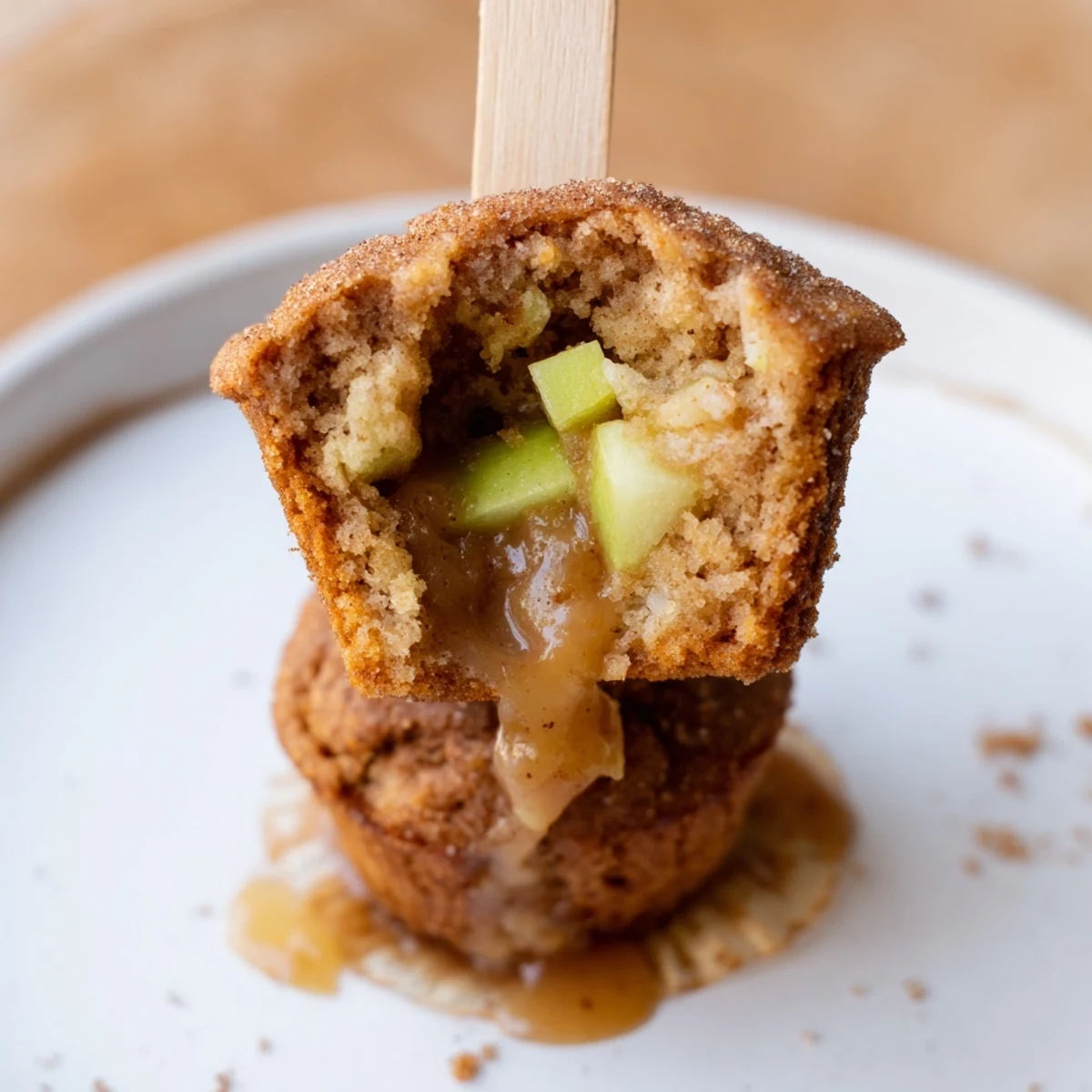 Enjoy sweet tea caramel apple cinnamon muffin pops, a fun and portable treat!