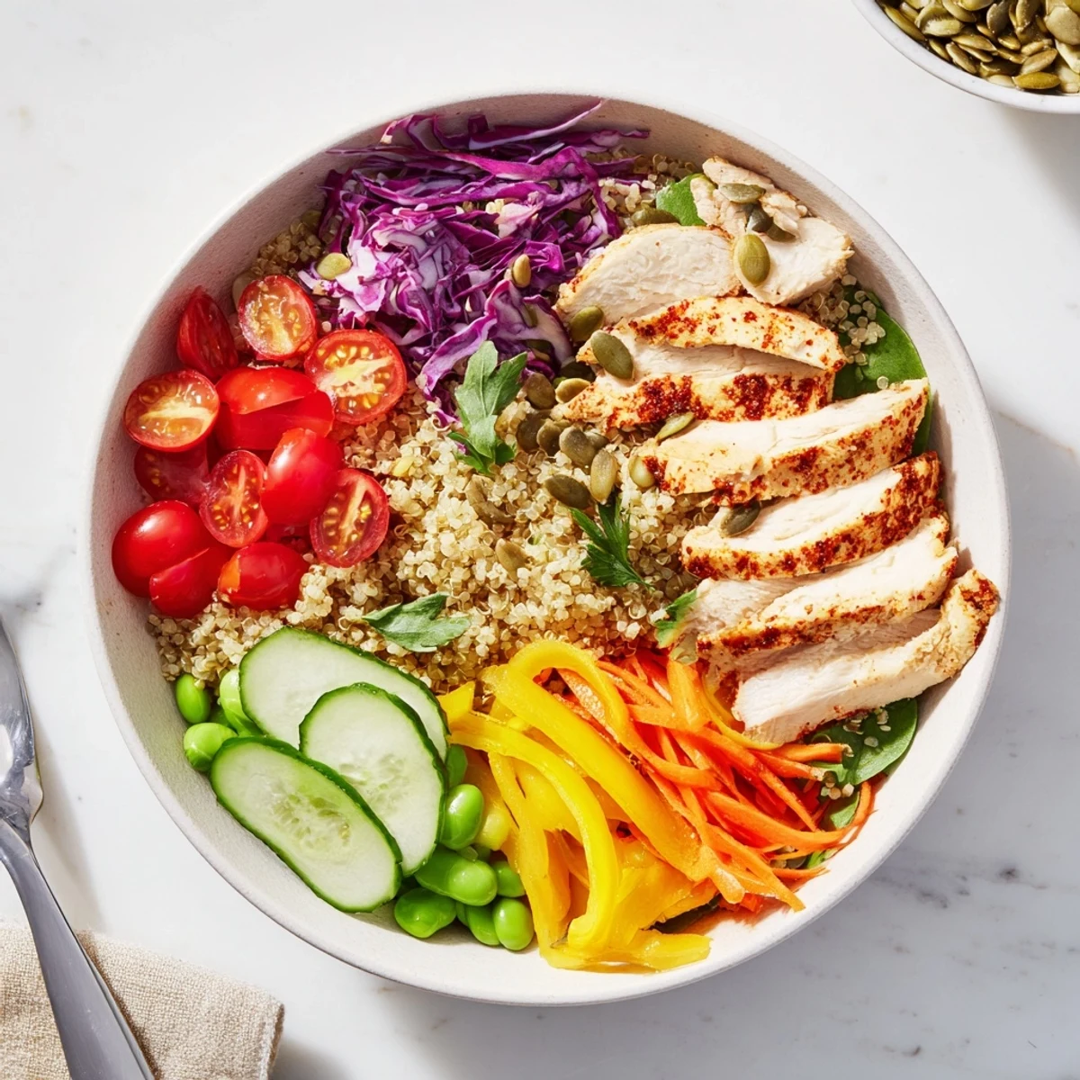 Vibrant layers of wholesome ingredients make these healthy meal-prep bowls irresistible.  