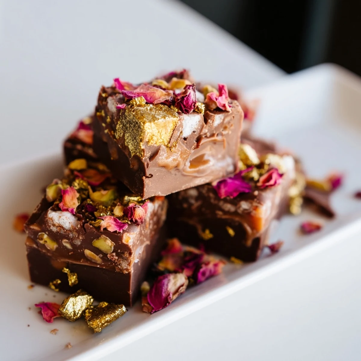 Luxurious dessert bars featuring spiced date caramel and toasted coconut flakes.  