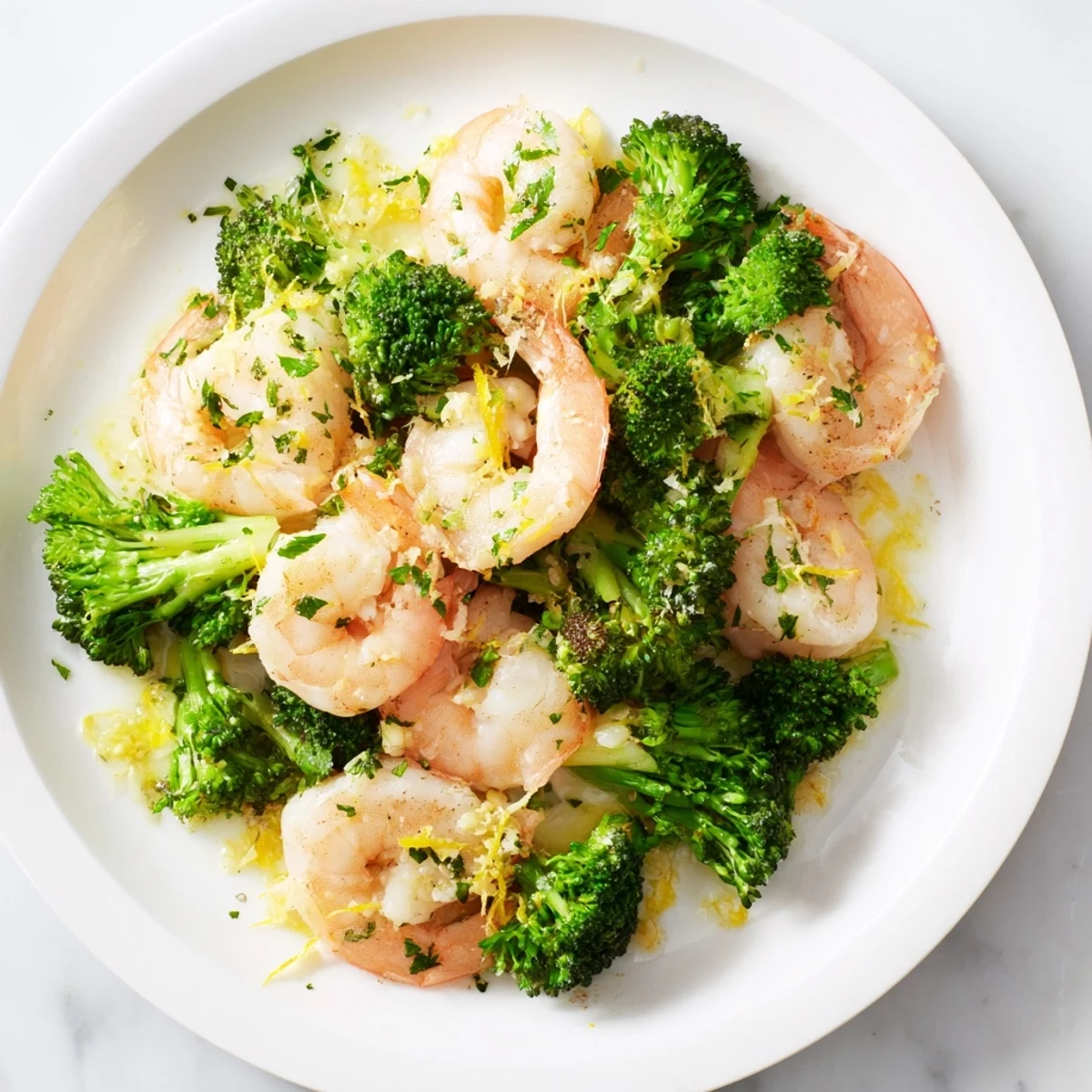 Sizzling Lemon Butter Shrimp & Broccoli with bright green broccoli, ready in just 25 minutes.