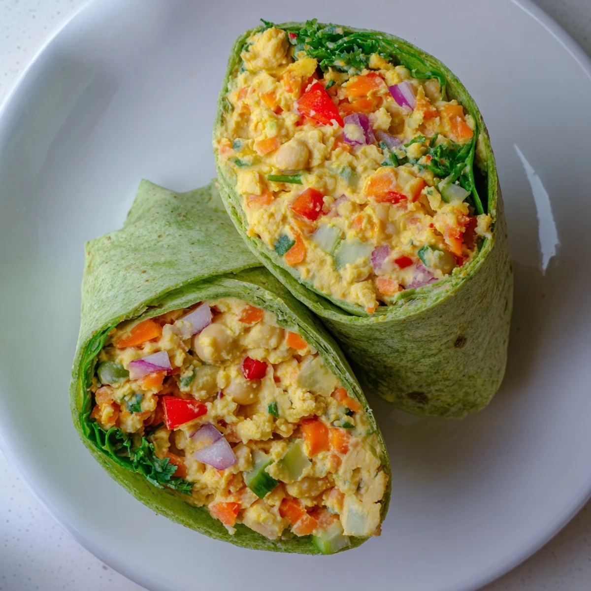 Enjoy a refreshing bite of chickpea salad wraps, ideal for picnics or easy plant-based dinners at home.