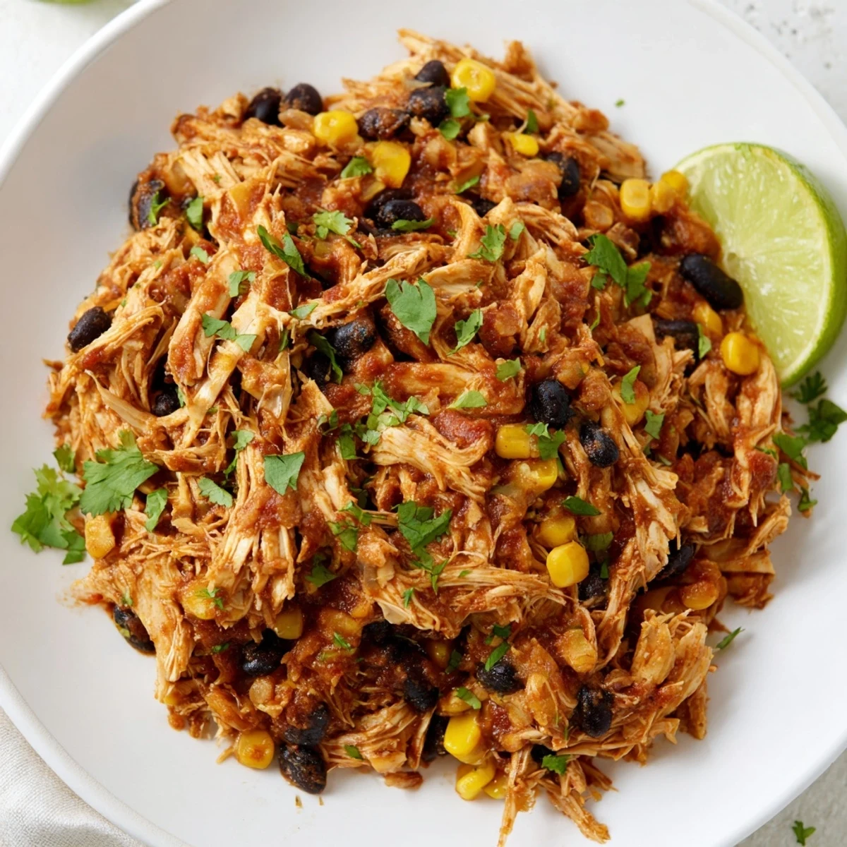 Juicy slow cooker salsa chicken, with a rich, savory salsa sauce, perfect for a gluten-free dinner.