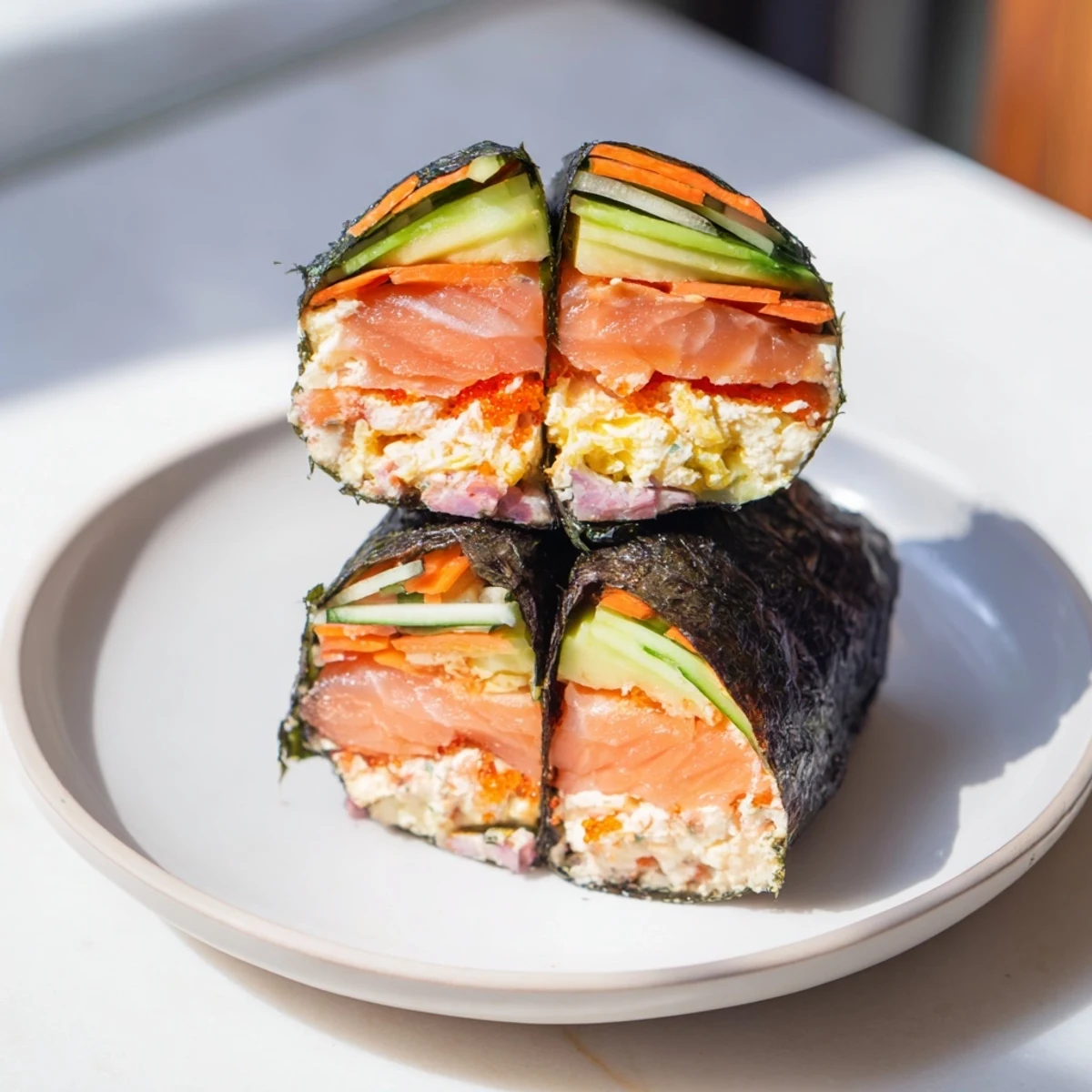 High-Protein Smoked Salmon Roll