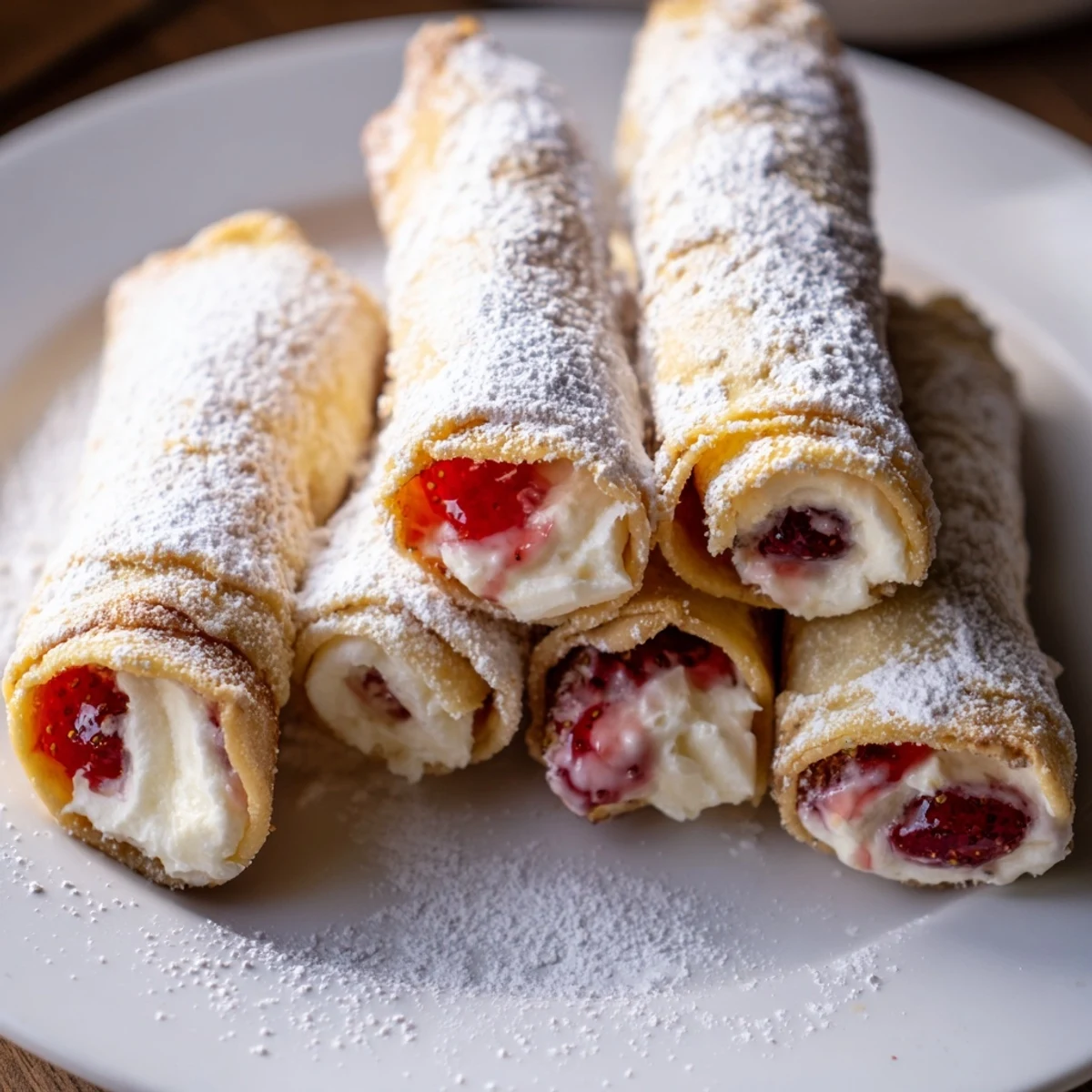 Warm Snow Angel Tortilla Wraps showcase a sweet strawberry jam filling, rolled in soft tortillas.