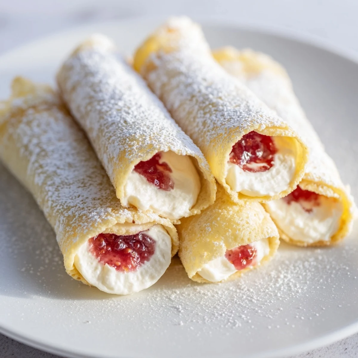 These easy-to-make Snow Angel Tortilla Wraps feature a dusting of powdered sugar over sliced snacks.