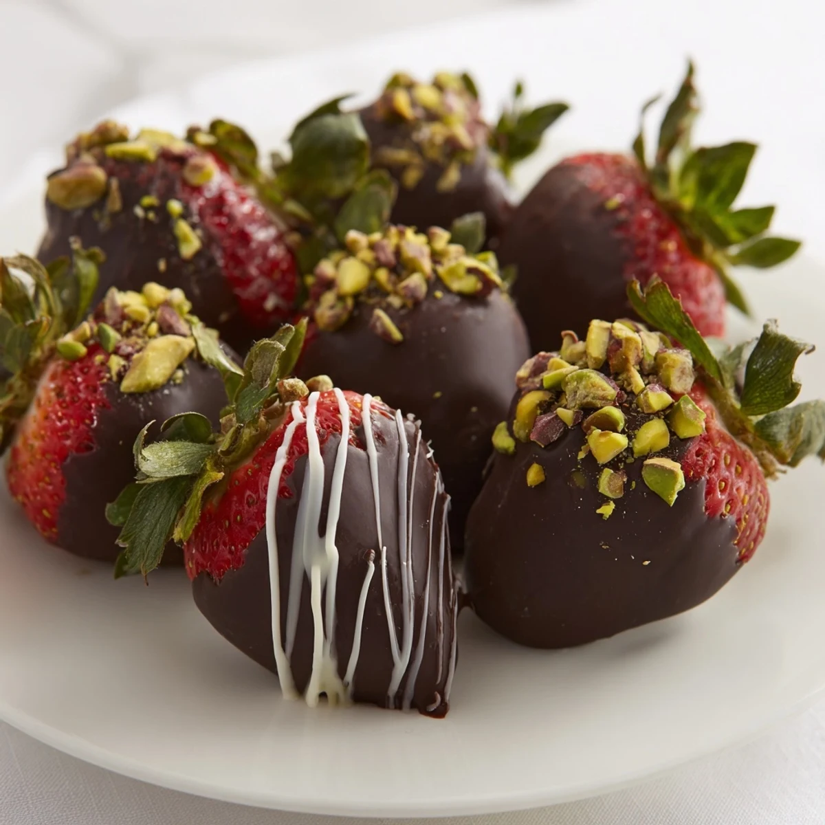 Vivid image of dark chocolate covered strawberry dips, ready to eat, a perfect holiday dessert choice.