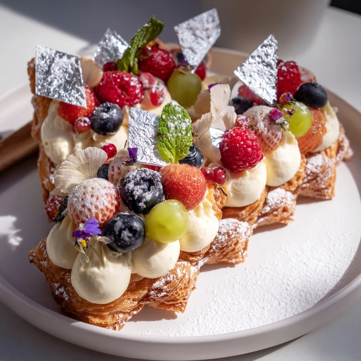 A beautiful Luxury Diamond Engagement Platter featuring a decadent dessert arrangement, ready to enjoy.