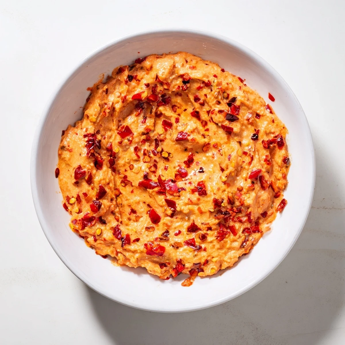 Close-up of a bubbling Volcanic Lava Spicy Dip, showcasing its fiery, pepper-filled, and flavorful components.