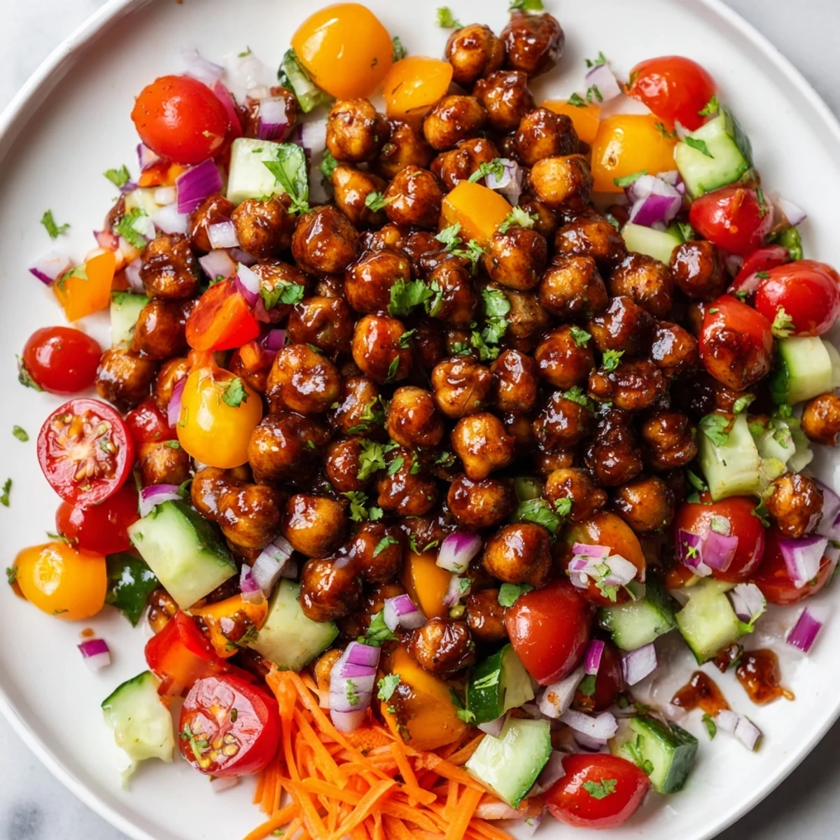 This delicious BBQ Chickpea Salad looks fantastic, perfect for a quick and healthy vegetarian meal.