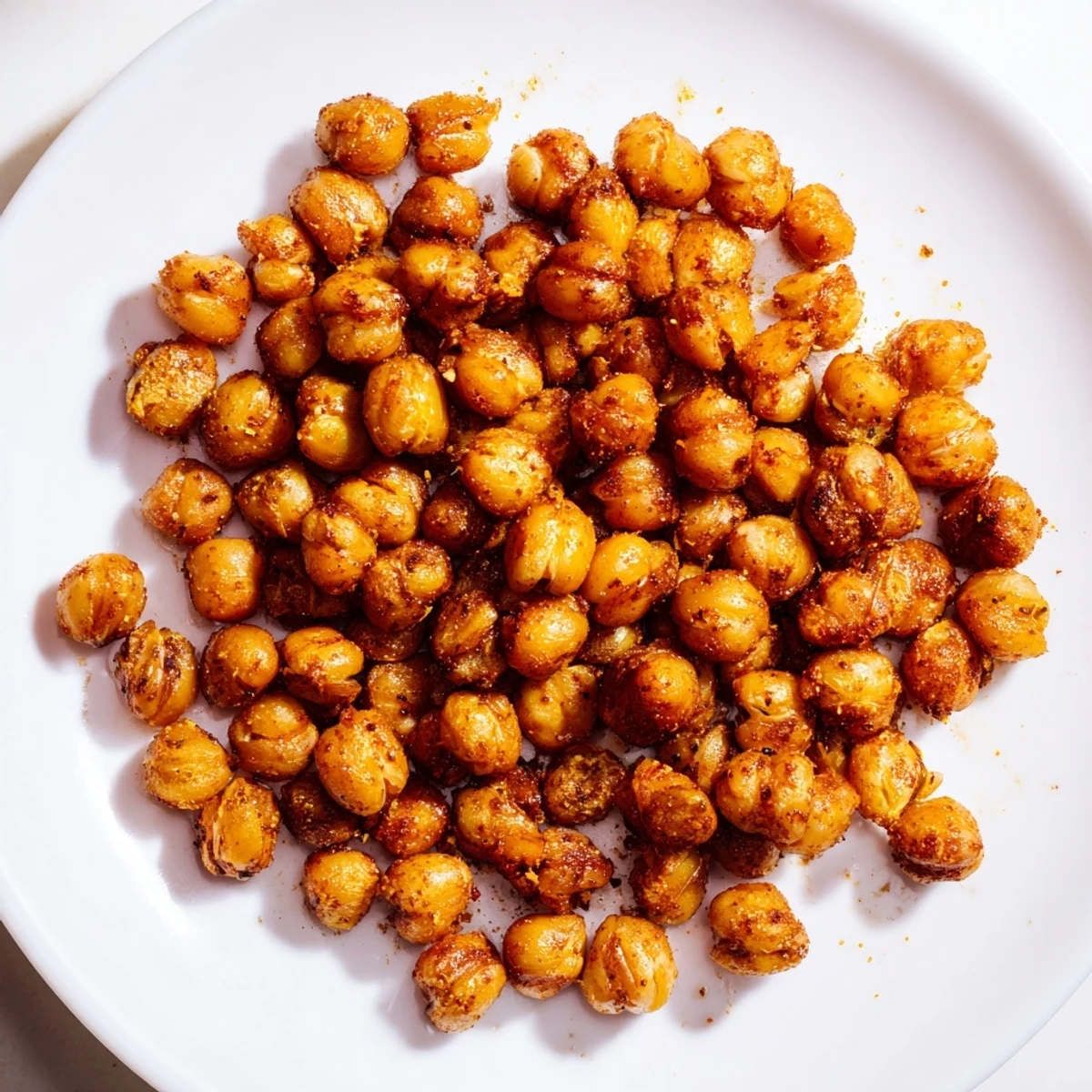 Golden-brown Crispy Chickpea Snack, perfectly seasoned and ready for a satisfying, healthy snack time.