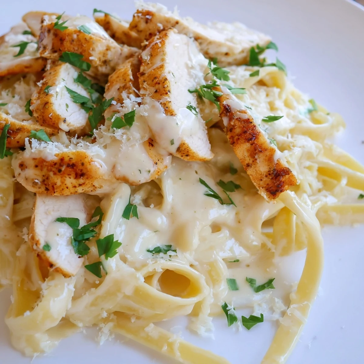 A comforting plate of Cajun Chicken Alfredo with steam rising, paired with a glass of white wine on a rustic kitchen table.