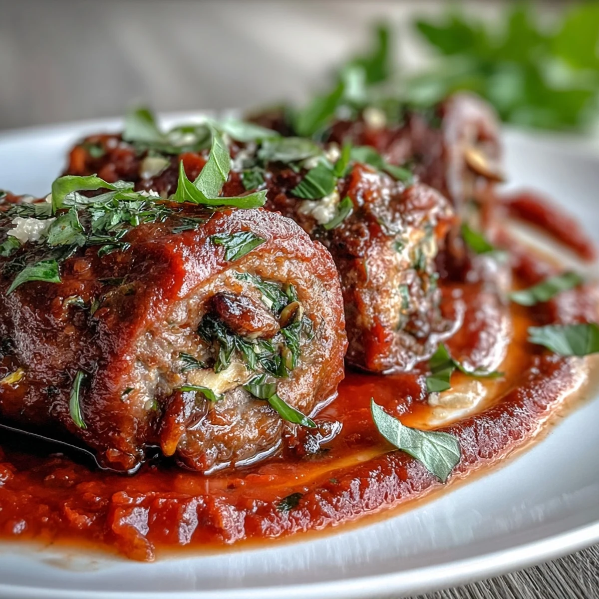 Sicilian-Style Braciole with Tomato Sauce