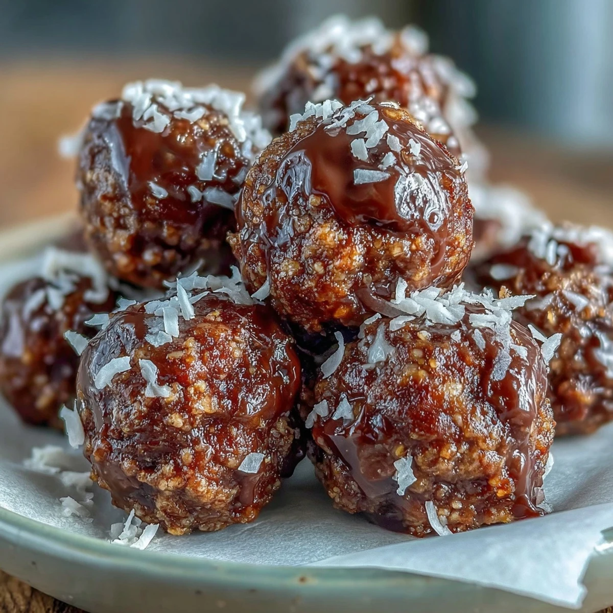 Freshly rolled Moose Bites are lined up on a baking sheet, ready to be served with hot chocolate or coffee for a cozy dessert.