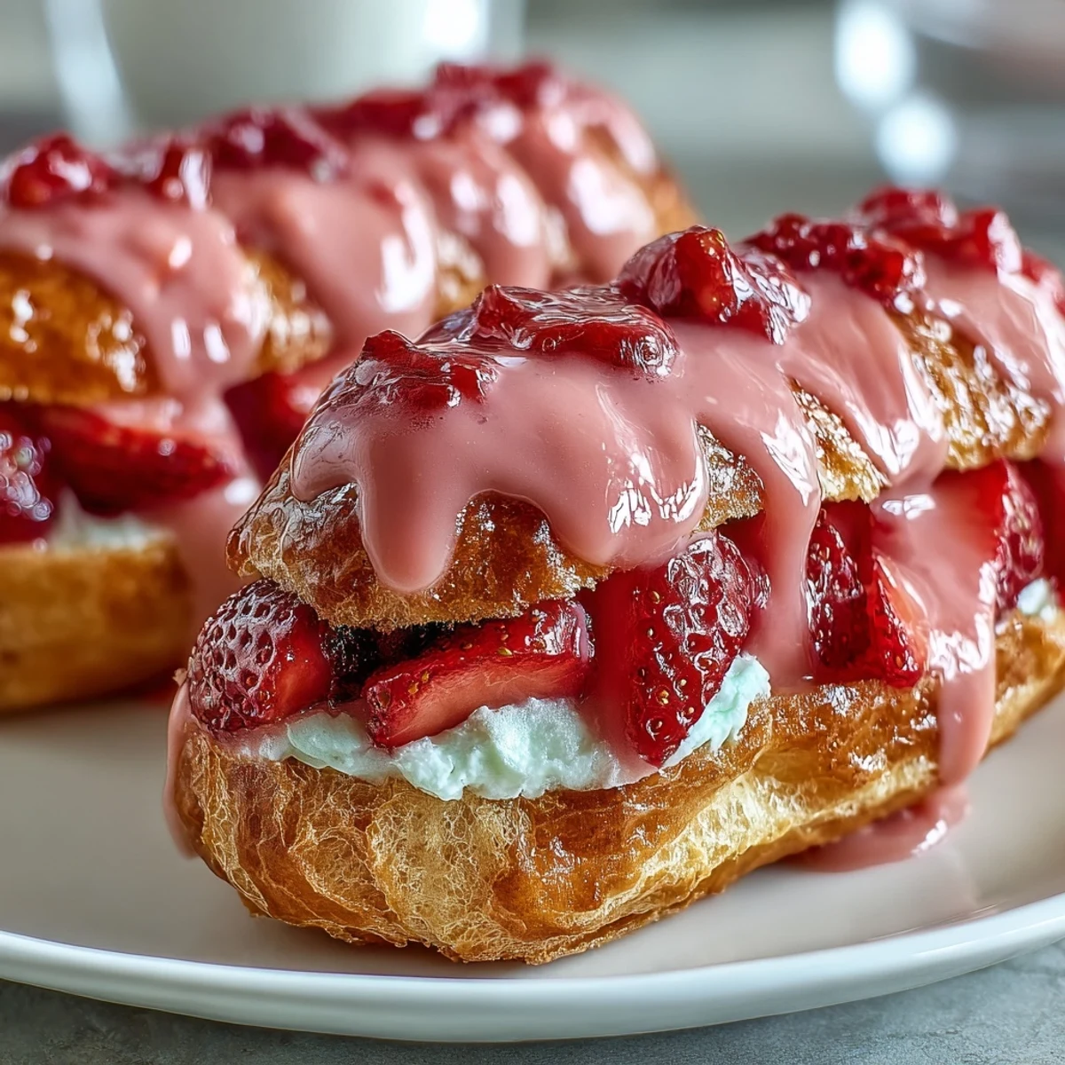Valentines Strawberry Éclairs