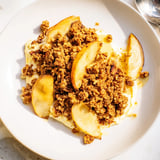 Warm Ricotta Apple Granola Crisp: sweet cinnamon apples topped with creamy ricotta and crunchy granola.