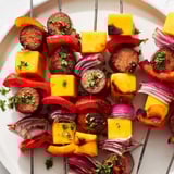 Golden Savory Skewers: Chimney Stack Sausage and Cheese appetizers, bursting with juicy sausage and peppers.