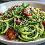 Zucchini Noodles with Raw Pesto
