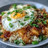 Flavorful U.S. kimchi fried rice bowl bursting with vibrant vegetables and savory goodness.