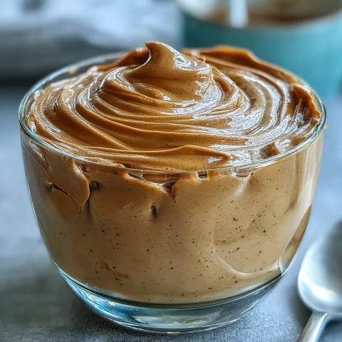 Silky hojicha pastry cream in a glass bowl, showcasing its smooth, beige-brown custard texture for éclairs.