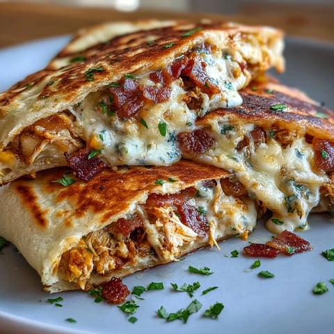 Golden-brown Ranch Crack Chicken Stuffed Naan on a rustic plate, oozing melted cheddar and bacon.