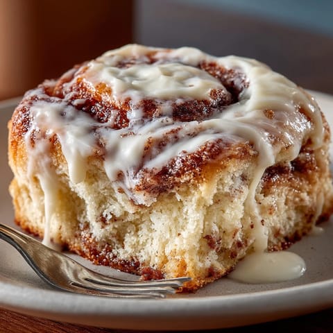 Golden Viral Cinnamon Rolls glazed with cream cheese frosting, a delicious breakfast treat.