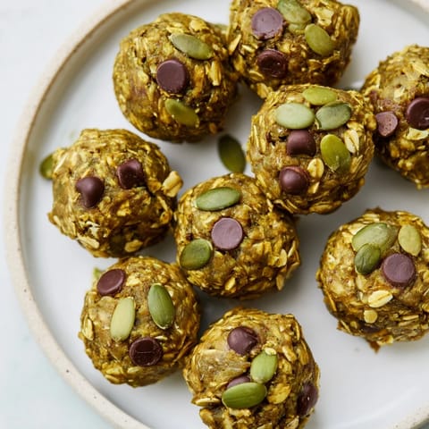 Matcha Pumpkin Muffin Balls