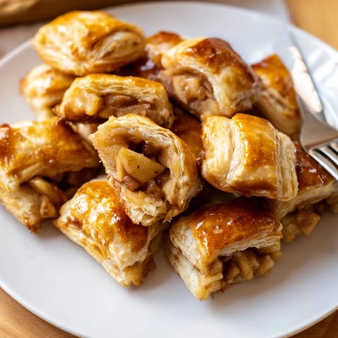 Irresistible puffs of caramel apple goodness, perfect for a delightful dessert platter.  