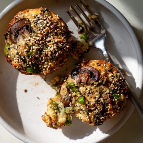 Deliciously fluffy Japanese Furikake mushroom muffins, perfect for breakfast or snacks.  