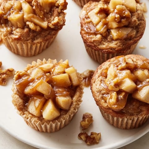 Maple Ginger Caramel Apple Muffins