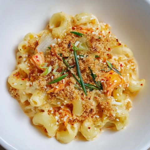 Spicy Kimchi Mac & Cheese