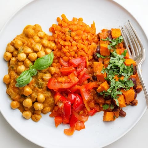 A colorful spread of single-pan curries perfect for weeknight dinner gatherings.  