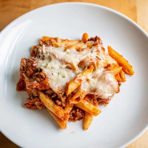 Cheesy Beef Penne Bake