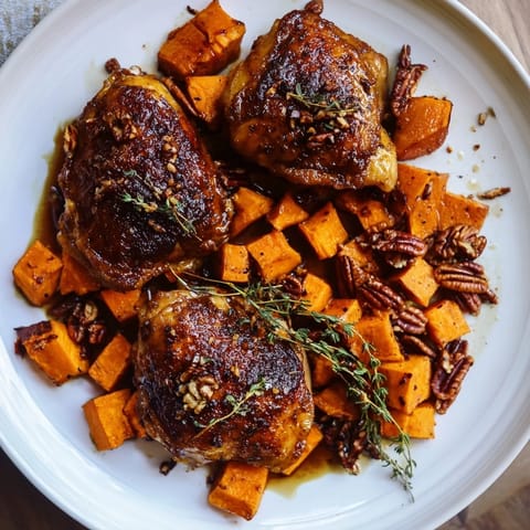 Maple Glazed Chicken Sweet Potatoes