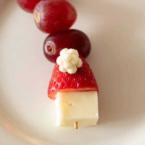 Santa Hat Fruit Cheese Platter
