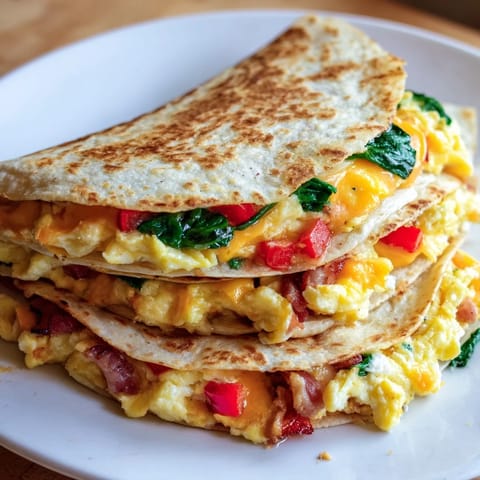 Breakfast Quesadilla Folded Tortilla