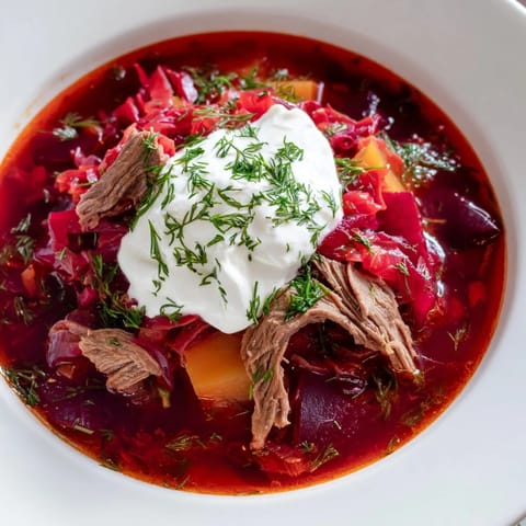 Ukrainian Borscht Beet Soup