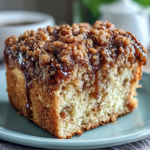 2. Moist and aromatic coffee cake infused with warming cardamom spice, topped with crunchy streusel and served fresh from the oven.  