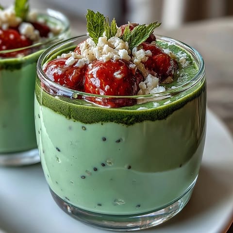 Strawberry Matcha Overnight Oats