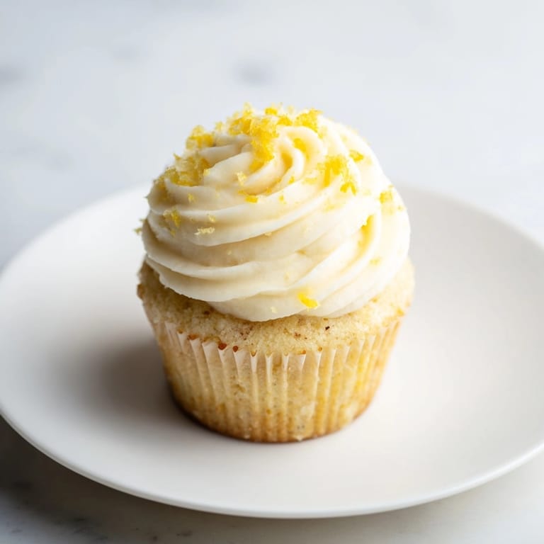 Homemade lemon cupcakes, golden brown and iced, ready for sharing with friends.