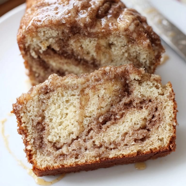 Freshly baked maple ginger cinnamon sugar pancake muffin loaf with a golden crust.  