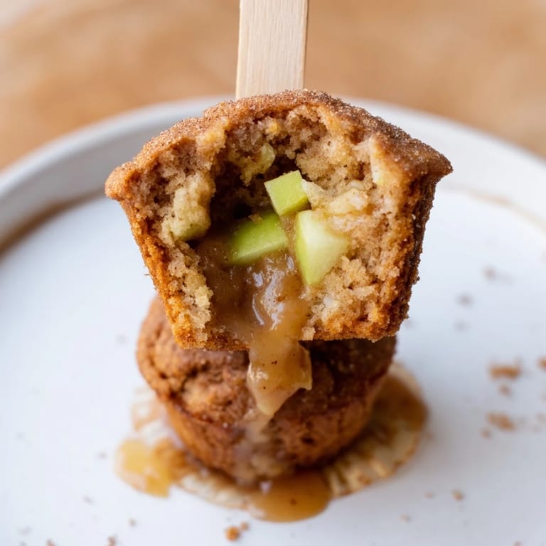 Enjoy sweet tea caramel apple cinnamon muffin pops, a fun and portable treat!
