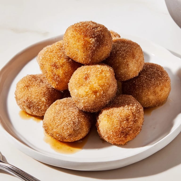 Warm maple bourbon muffin balls, ideal for cozy mornings or dessert indulgence.