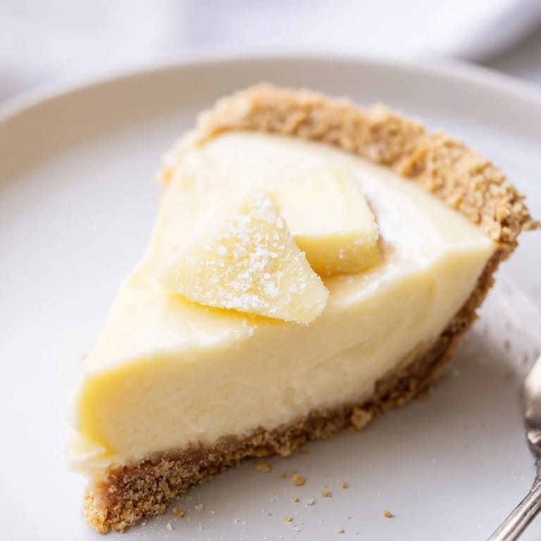 Slice of nostalgic water pie topped with whipped cream and fresh berries for a delightful treat.