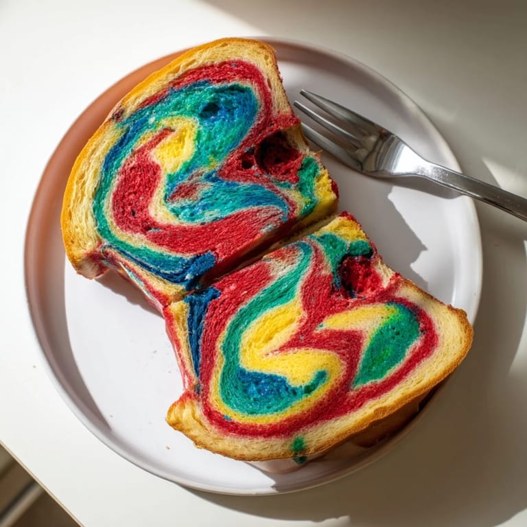 Light and airy rainbow cloud bread, bursting with colors and sweetness!